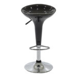 Bar stool Felice height adjustable black-chrome base 40x43x84cm - Слика 4