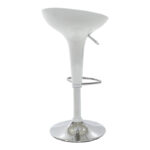 Bar stool Felice height adjustable white-chrome base 40x43x84cm - Image 2