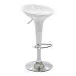 Bar stool Felice height adjustable white-chrome base 40x43x84cm