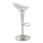 Bar stool Felice height adjustable white-chrome base 40x43x84cm - Image 3