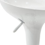 Bar stool Felice height adjustable white-chrome base 40x43x84cm - Image 5
