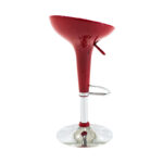 Bar stool Felice height adjustable red-chrome base 40x43x84cm - Слика 2