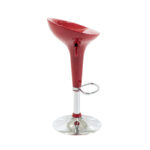 Bar stool Felice height adjustable red-chrome base 40x43x84cm - Слика 4