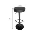 Bar stool Dianors height adjustable pu black-black base 38x38x75cm - Слика 4