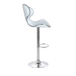 Bar stool Butterfly height adjustable white pu-chrome base 47x47x100cm - Слика 2