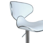 Bar stool Butterfly height adjustable white pu-chrome base 47x47x100cm - Слика 4