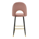 Bar stool Casenio velvet rotten apple-black-gold metal base 48x50x117cm - Слика 5