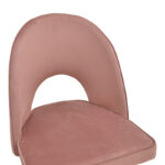 Bar stool Casenio velvet rotten apple-black-gold metal base 48x50x117cm - Слика 6