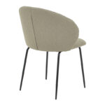 Chair Olympian grey-beige fabric-black metal leg 50x55x83cm - Слика 2