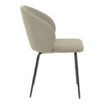 Chair Olympian grey-beige fabric-black metal leg 50x55x83cm - Слика 3