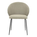 Chair Olympian grey-beige fabric-black metal leg 50x55x83cm - Слика 4