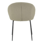 Chair Olympian grey-beige fabric-black metal leg 50x55x83cm - Слика 5