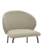 Chair Olympian grey-beige fabric-black metal leg 50x55x83cm - Слика 6