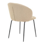 Chair Olympian beige fabric-black metal leg 50x55x83cm - Слика 2