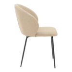 Chair Olympian beige fabric-black metal leg 50x55x83cm - Слика 3