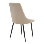 Chair Azori velvet beige-grey black metal leg 49x55x85cm - Image 2