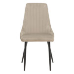 Chair Azori velvet beige-grey black metal leg 49x55x85cm - Image 4