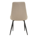 Chair Azori velvet beige-grey black metal leg 49x55x85cm - Image 5