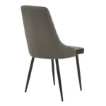 Chair Azori velvet dark grey-black metal leg 49x55x85cm - Слика 2