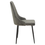 Chair Azori velvet dark grey-black metal leg 49x55x85cm - Слика 3