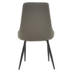 Chair Azori velvet dark grey-black metal leg 49x55x85cm - Слика 5