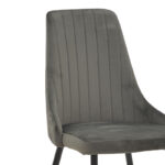 Chair Azori velvet dark grey-black metal leg 49x55x85cm - Слика 6