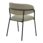 Chair Morel grey fabric-black metal leg 55x55x76cm - Слика 2
