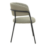 Chair Morel grey fabric-black metal leg 55x55x76cm - Слика 3