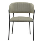 Chair Morel grey fabric-black metal leg 55x55x76cm - Слика 4