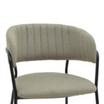 Chair Morel grey fabric-black metal leg 55x55x76cm - Слика 6