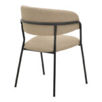 Chair Morel  beige fabric- black metal leg 55x55x76cm - Image 2