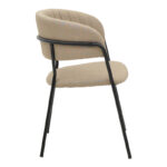 Chair Morel  beige fabric- black metal leg 55x55x76cm - Image 3