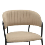 Chair Morel  beige fabric- black metal leg 55x55x76cm - Image 6
