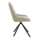 Chair Wori beige velvet-metal black leg  48x56x82cm - Image 3