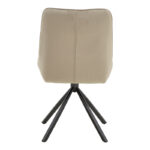 Chair Wori beige velvet-metal black leg  48x56x82cm - Image 5