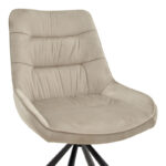 Chair Wori beige velvet-metal black leg  48x56x82cm - Image 6