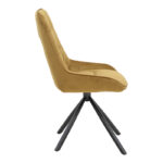 Chair Wori brown velvet-metal black leg 48x56x82cm - Image 3