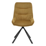 Chair Wori brown velvet-metal black leg 48x56x82cm - Image 4