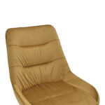 Chair Wori brown velvet-metal black leg 48x56x82cm - Image 6