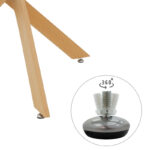 Antoro table glass and metal legs in a natural shade D80x75cm - Слика 5