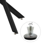 Antoro table glass and metal legs in black shade D100x75cm - Слика 5