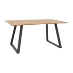 Winor table natural mdf-leg black metal 140x80x75cm