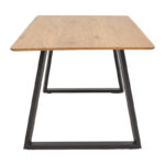 Winor table natural mdf-leg black metal 140x80x75cm - Image 3
