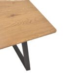 Winor table natural mdf-leg black metal 140x80x75cm - Image 5