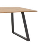 Winor table natural mdf-leg black metal 140x80x75cm - Image 6