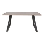 Table Winor walnut mdf-black metal legs 160x90x75cm - Image 2