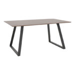 Table Winor walnut mdf-black metal legs 160x90x75cm