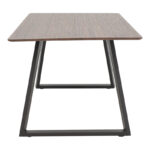 Table Winor walnut mdf-black metal legs 160x90x75cm - Image 3