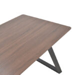 Table Winor walnut mdf-black metal legs 160x90x75cm - Image 4