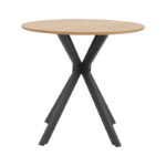 Table Xuson natura lmdf-black metal legs D120x75cm - Слика 3